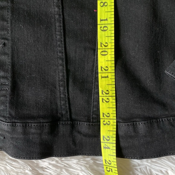 New Si Tu Veux black denim jacket, size L - Picture 10 of 11